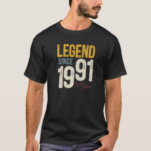 31 Jahre Vintag 1991 31. Geburtstagsdekoration T-Shirt