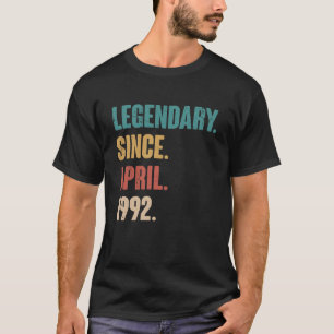 31 Jahre Vintag 1992 Geburtstag 31. April Deko T-Shirt