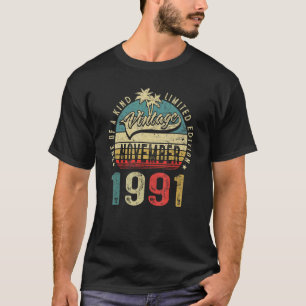 31 Jahre Vintag im November 1991 31. Geburtstag T-Shirt