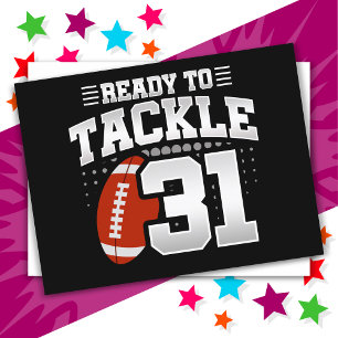 31-jähriger Tackle-Fußball-Party 31. Geburtstag Postkarte