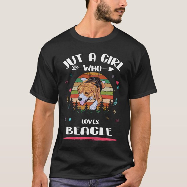 31 Nur ein Mädchen, das Beagle Liebe T-Shirt (Vorderseite)