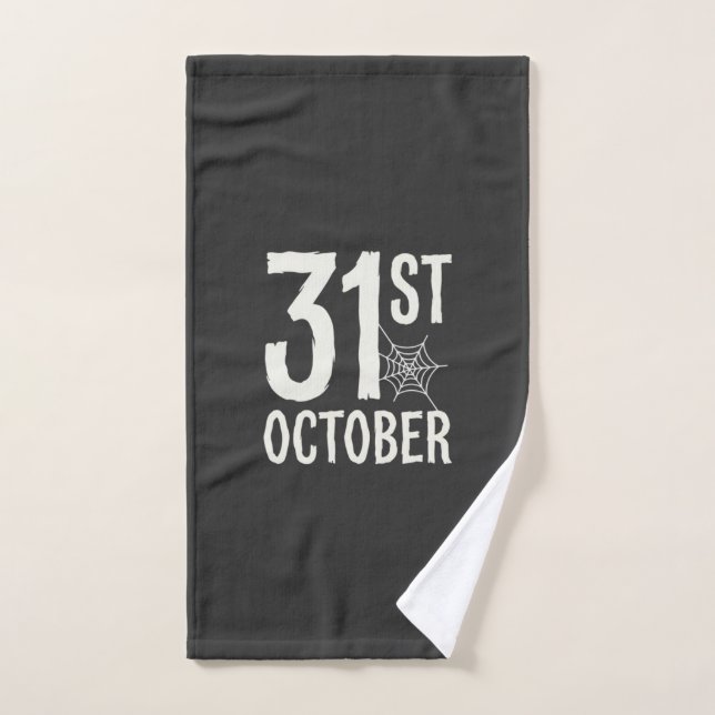 31. Oktober Halloween Spinnennetz Design Handtuch (Handtuch)