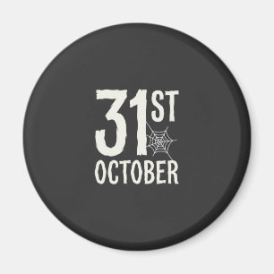31. Oktober Halloween Spinnennetz Design Magnet