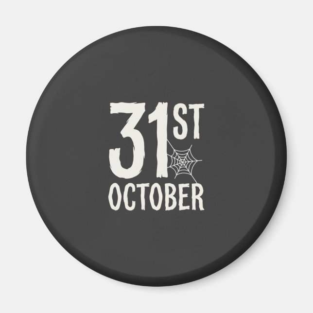 31. Oktober Halloween Spinnennetz Design Magnet (Vorne)