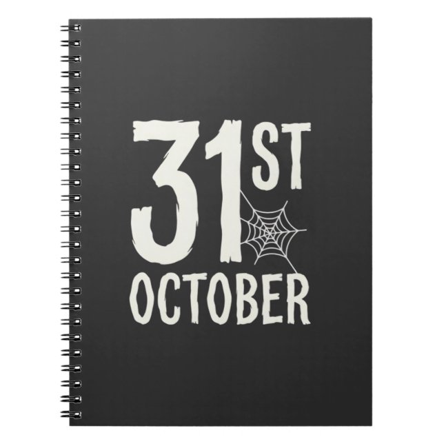 31. Oktober Halloween Spinnennetz-Design Notizblock (Vorderseite)