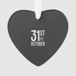 31. Oktober Halloween Spinnennetz-Design Ornament