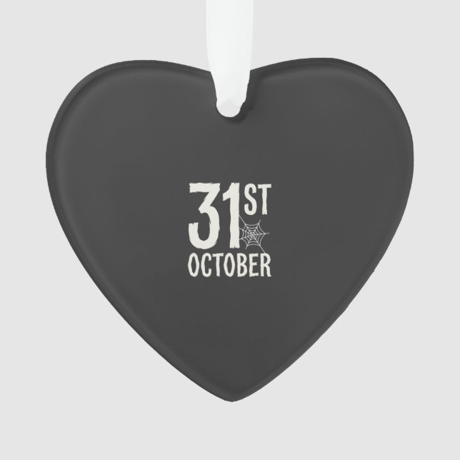 31. Oktober Halloween Spinnennetz-Design Ornament (Vorderseite)
