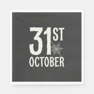 31. Oktober Halloween Spinnennetz-Design Serviette
