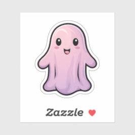 31. Oktober Spooky Halloween Niedlich Pink Ghost Aufkleber