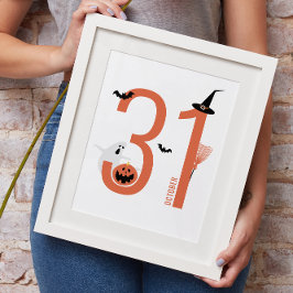 31. Oktober | Spooky Witch Hat, Ghost Poster