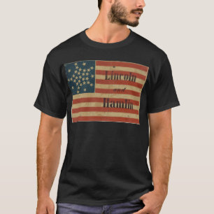 31 Stern Lincoln 1860 und Hamlin amerikanische T-Shirt