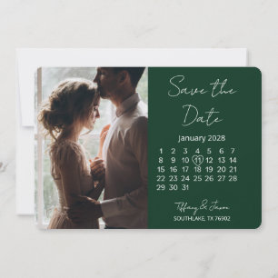 31-Tage-Kalender Save the Date Waldgrün 