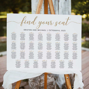 31 Tische finden Sie Ihren Sitzplan Poster