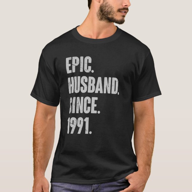 31 Wedding Anniversary For Him   Epic Husband Sinc T-Shirt (Vorderseite)