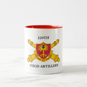 320TH FELD-ARTILLERIE-TASSE ZWEIFARBIGE TASSE