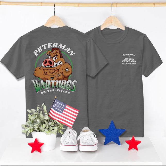 321 Abschluss für Grundschulungen der Warthogs Air T-Shirt (Air Force Basic Military Training BMT Graduation TRS Mascot T-shirts, 321 Warthogs Shirt, Proud Mom)