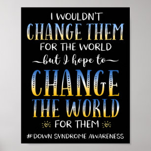 321 Down-Syndrom-Bewusstseinsgeschenk Verfechter L Poster