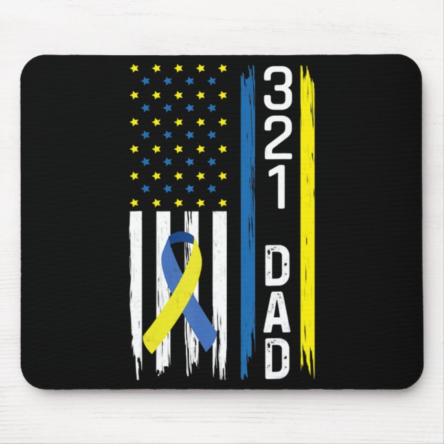 321 Vater Down Syndrome Support Awareness Mousepad (Vorne)