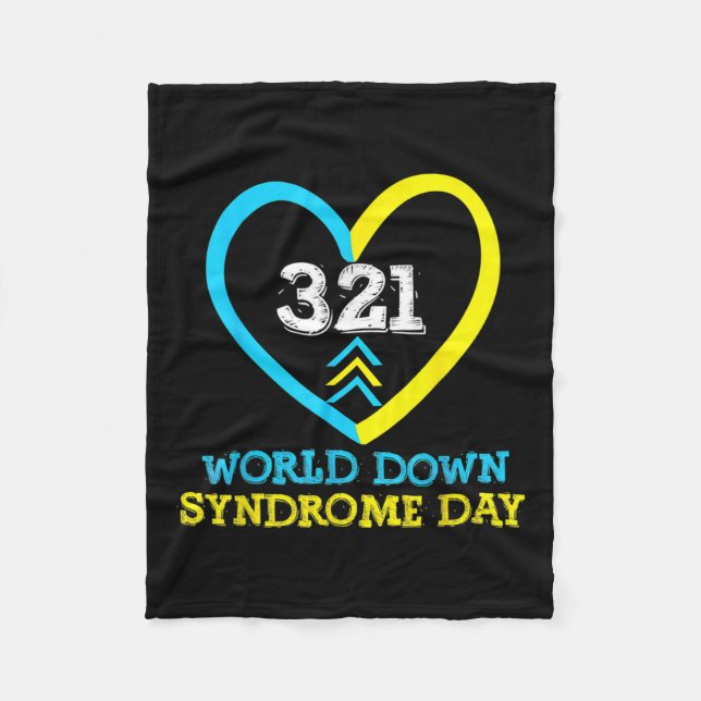 321 Welt-Down-Syndrom-Tag-Bewusstseinsbildung Fleecedecke (Vorderseite)