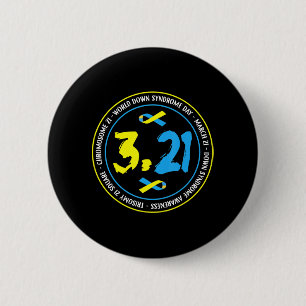 321 World Down Syndrome Awareness for men women ki Button