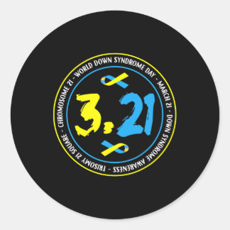 321 World Down Syndrome Awareness for Men Women Ki Runder Aufkleber