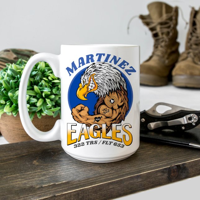 322 Eagles Air Force BMT Abschluss Custom Gift Kaffeetasse (322 TRS Eagles Air Force Basic Military Training Graduation gift Airman graduate proud mom or dad)