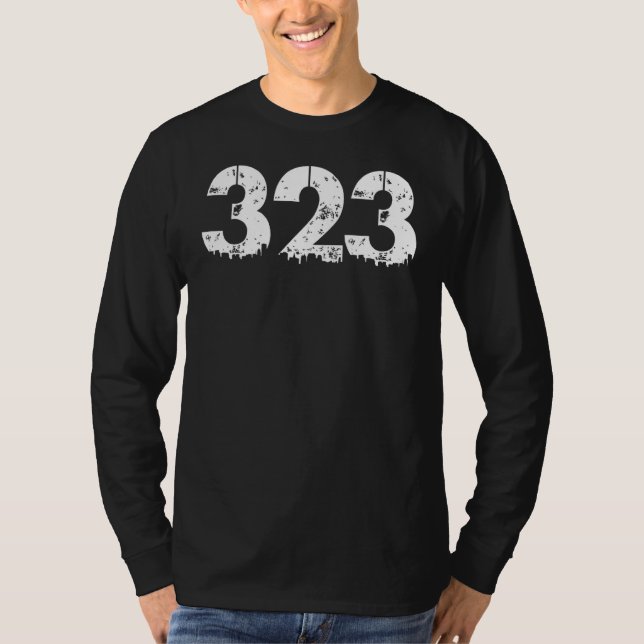 323 Area Code Los Angeles 323 T-Shirt (Vorderseite)