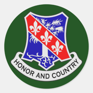 327th Infanterie-Regiment (im Flugzeug) DUI Runder Aufkleber