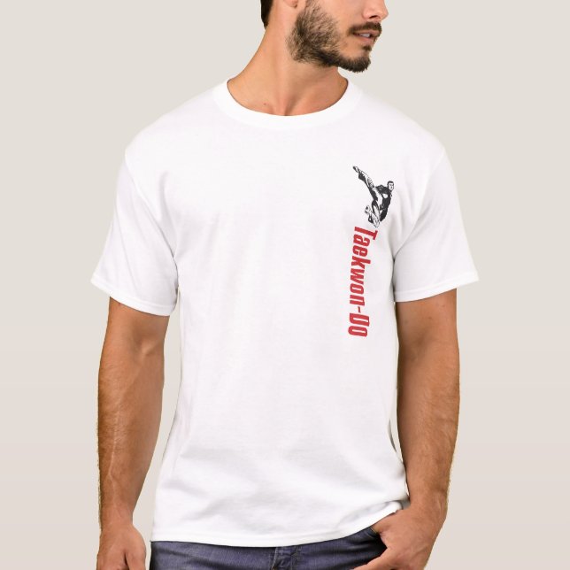 328 vorderes und hinteres Taekwondo-Shirt T-Shirt (Vorderseite)