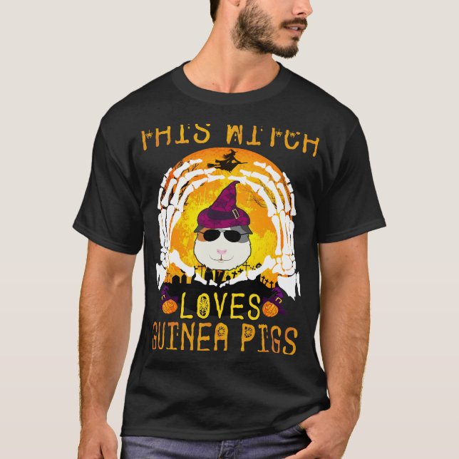 32 Diese Hexe Liebe Guinea Pigs Halloween T-Shirt (Vorderseite)