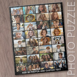 32 Foto-Collage - Benutzerdefinierter Text - Schwa Puzzle