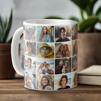 32 Foto-Collage - kleine Bilder Kaffeetasse
