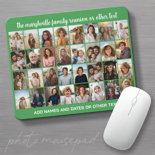 32 Foto-Collage - Modernes Grün mit Text Mousepad