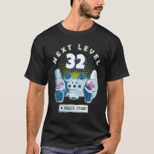 32 Gamer Next Level 32 Gaming Controller zum Gebur T-Shirt