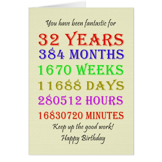 32. Geburtstag (Vorne)