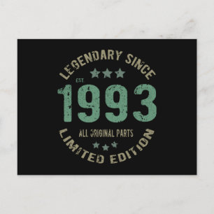 32. Geburtstag 1993 Epische Legende 32. Geburtstag Postkarte