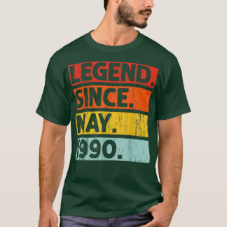 32. Geburtstag Geschenke Legend seit Mai 1990 32 J T-Shirt