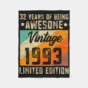 32. Geburtstag Männer 32 Jahre alte Frauen 1993 Li Fleecedecke