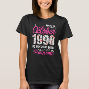 32. Geburtstag Phantastisch seit Oktober 1990 T-Shirt