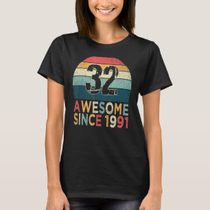 32. Geburtstag Vintag Retro 32 Jahre alt Phantasti T-Shirt