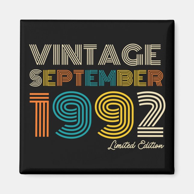 32. Geburtstag Vintag September 1992 Limited Edtn. Magnet (Vorne)