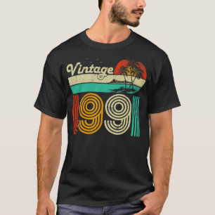 32. Geburtstag Vintage 1991 32 Jahre alte Männer F T-Shirt