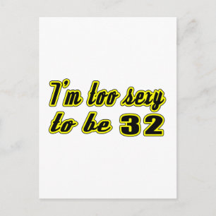 32 Geburtstagsdesigns Postkarte