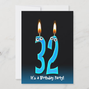 32. Geburtstagsparty Einladung