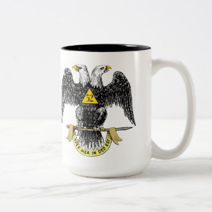 32. Grad Schottischer Ritus Schwarzer Adler Zweifarbige Tasse