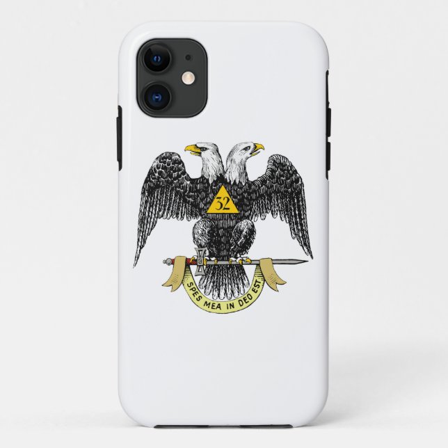 32. Grad-schottisches Ritus-Schwarzes Eagle Case-Mate iPhone Hülle (Rückseite)