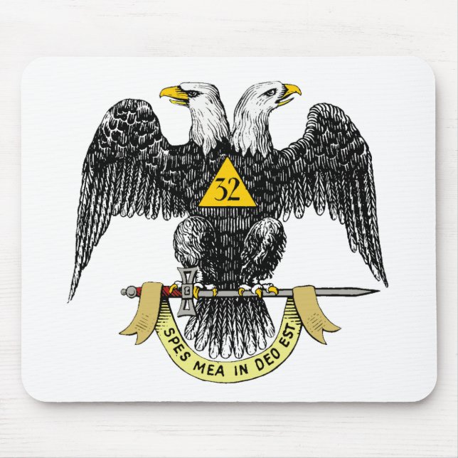 32. Grad-schottisches Ritus-Schwarzes Eagle Mousepad (Vorne)