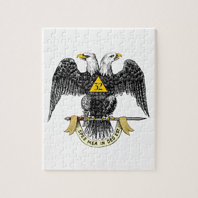 32. Grad-schottisches Ritus-Schwarzes Eagle Puzzle (Vertikal)