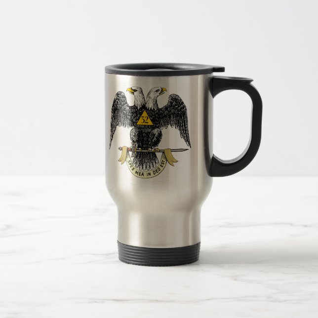 32. Grad-schottisches Ritus-Schwarzes Eagle Reisebecher (Rechts)