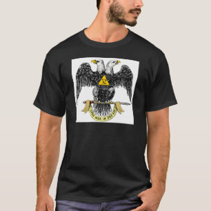 32. Grad-schottisches Ritus-Schwarzes Eagle T-Shirt